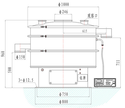 超聲波振動(dòng)篩結(jié)構(gòu)圖紙